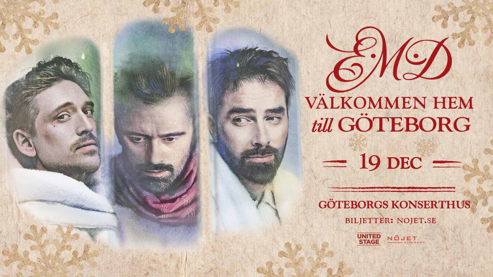 E.M.D. julkonsert Göteborgs konserthus 19 december 2027